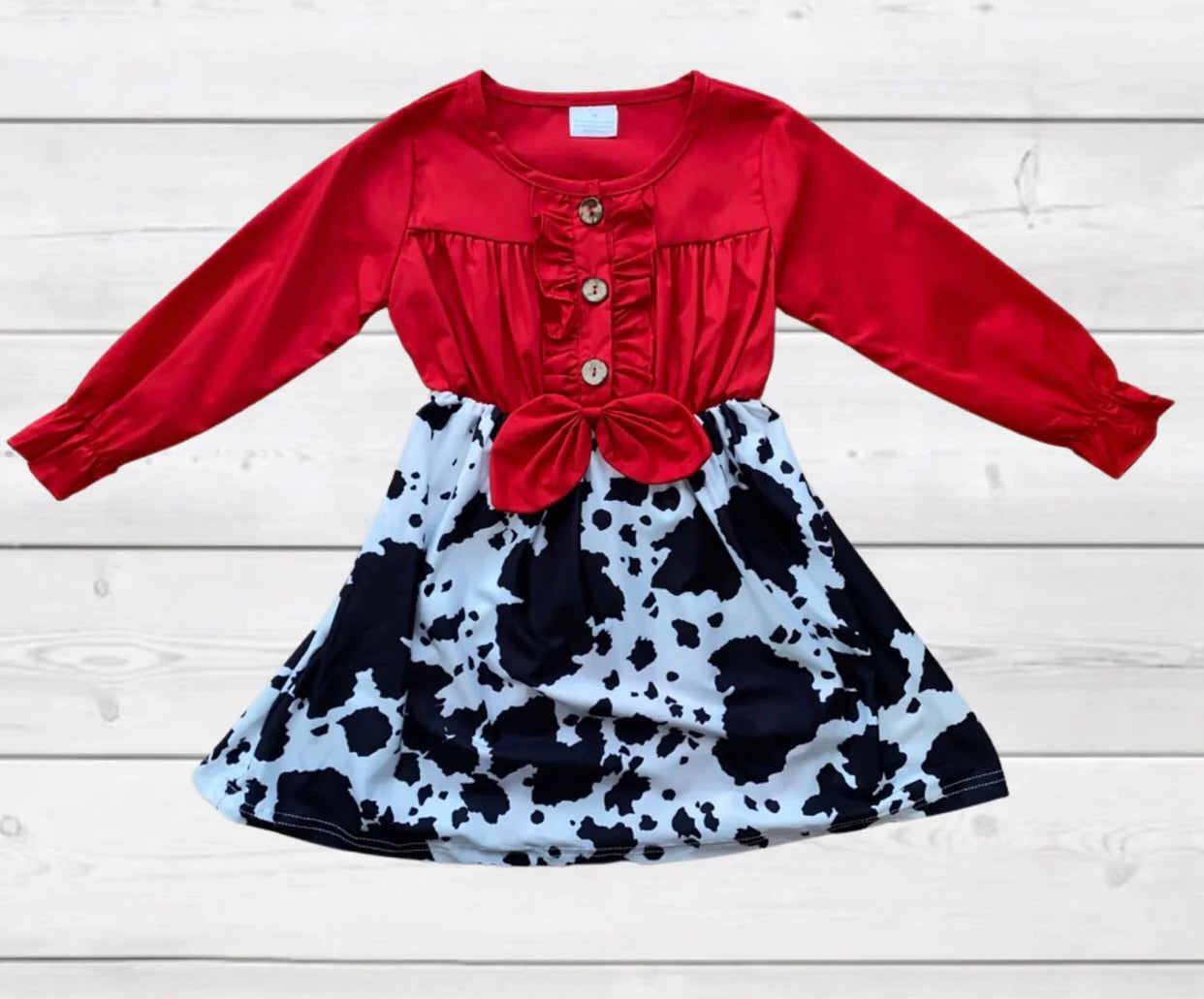 Red Cow Print Dress