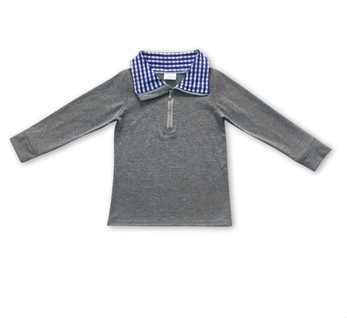 Boys Grey Pullover Jacket