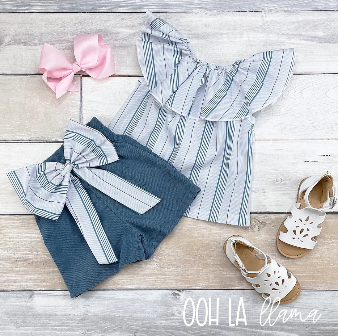 OOH LA Llama Anna Corduroy Short Set