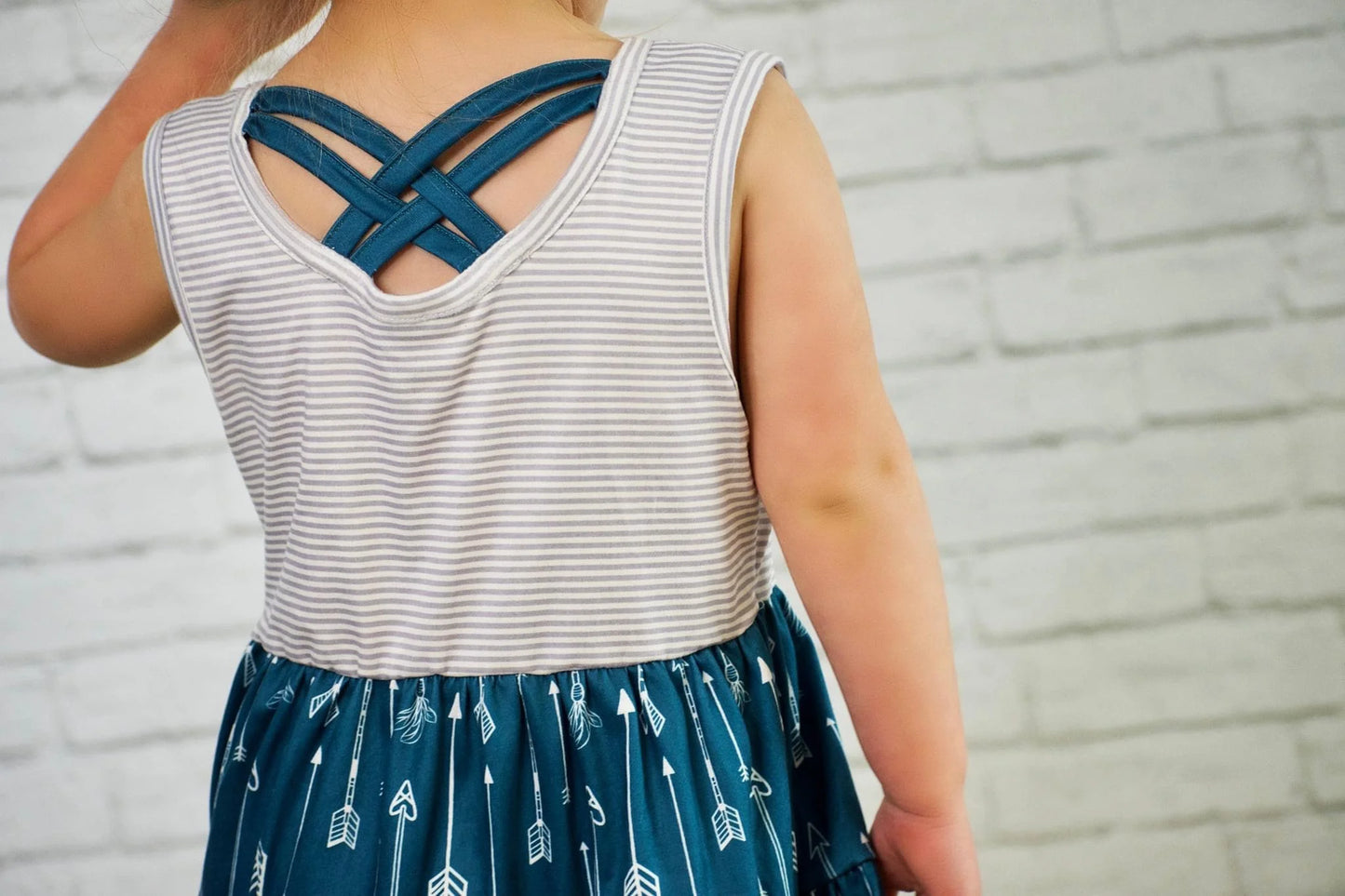 Sparkledots Striped Arrow Criss Cross Dress