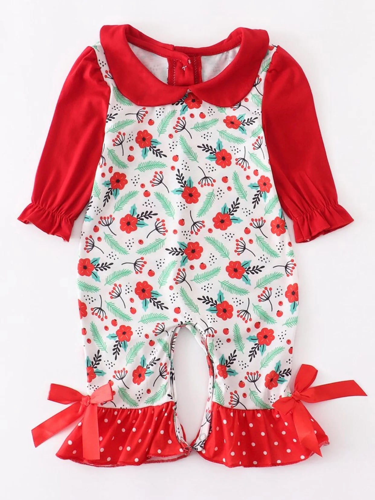Christmas Floral Romper