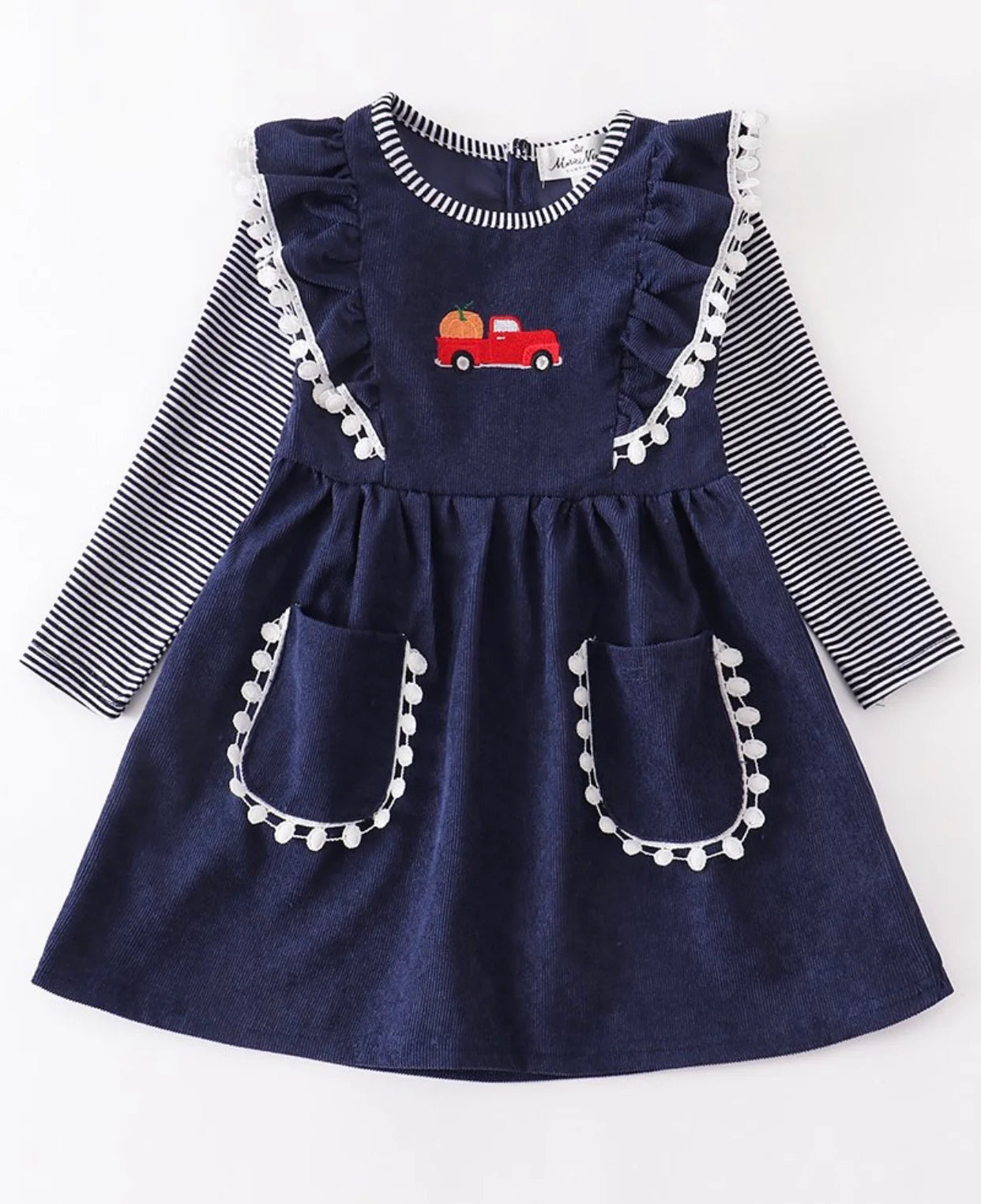 Red Truck Corduroy Dress