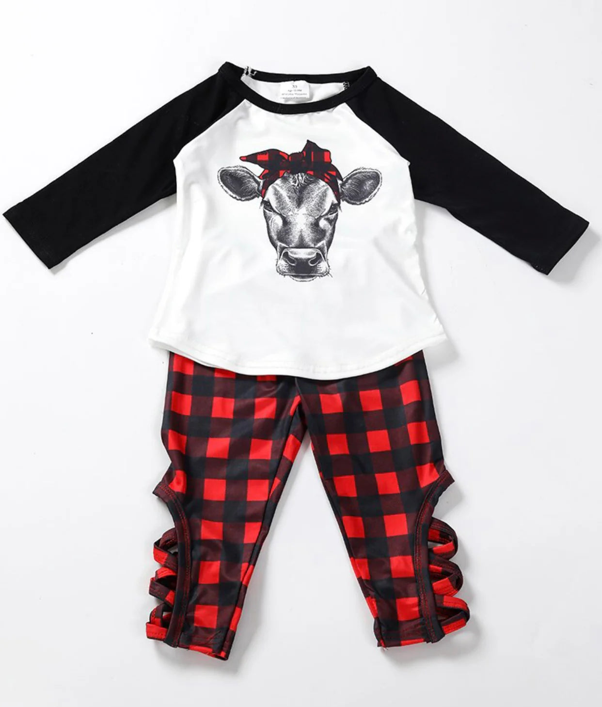 Cow Baseball Tee & Leggings