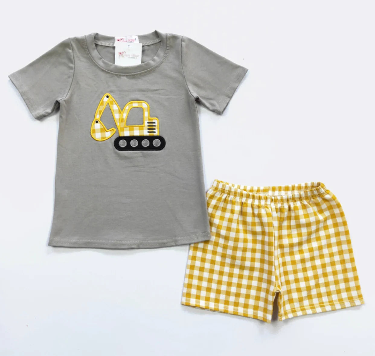 Clover Cottage Excavator Boys Short Set