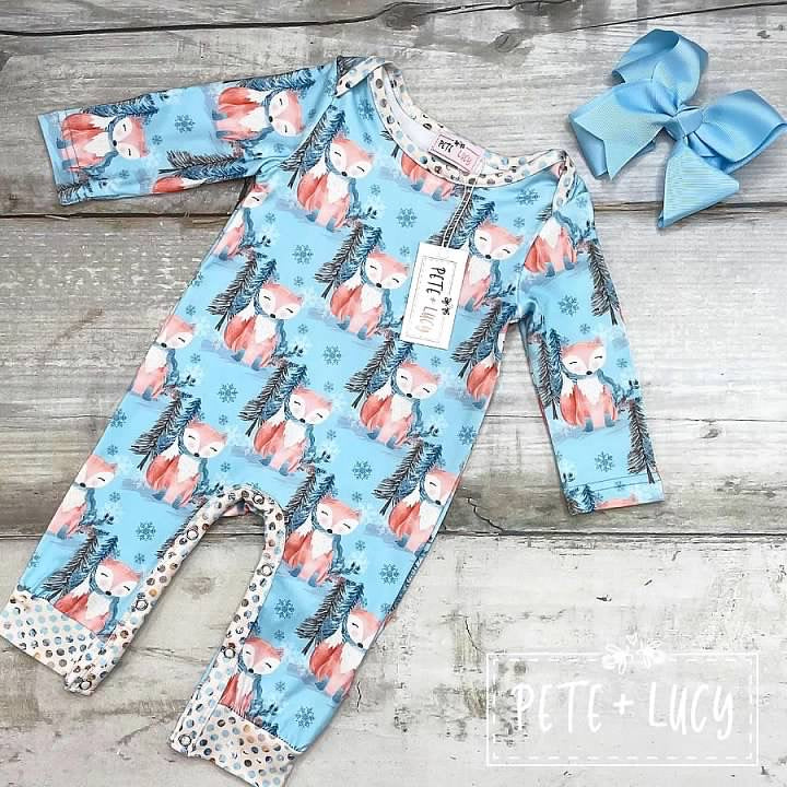 Pete & Lucy Winter Fox Romper