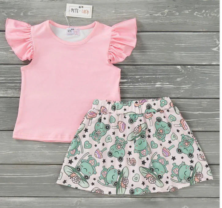 Pete & Lucy Lily Pad Leapers Skort Set