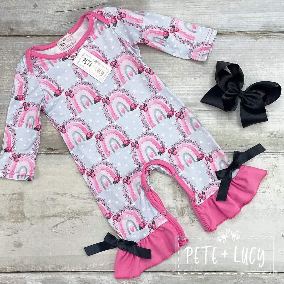 Pete & Lucy Lucky Ladybug Romper