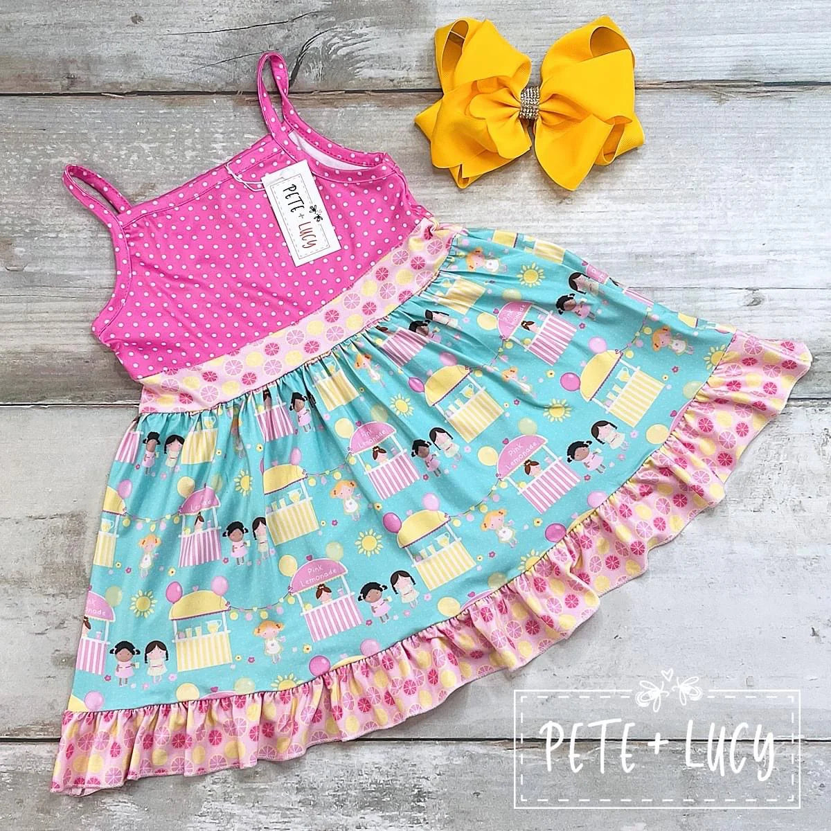 Pete & Lucy Pink Lemonade Stand Dress