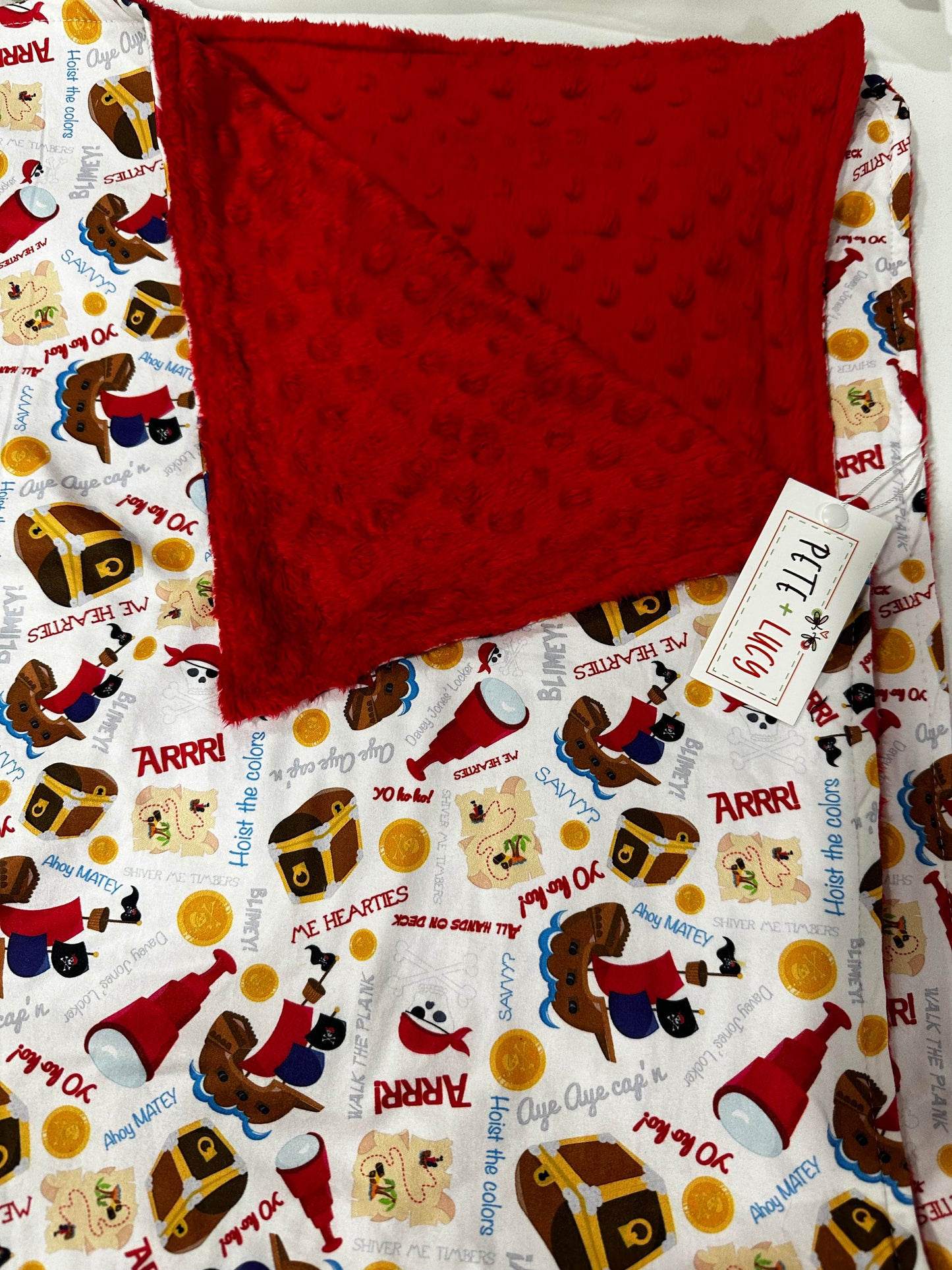 Pete & Lucy Boy's Pirate Minky Blanket