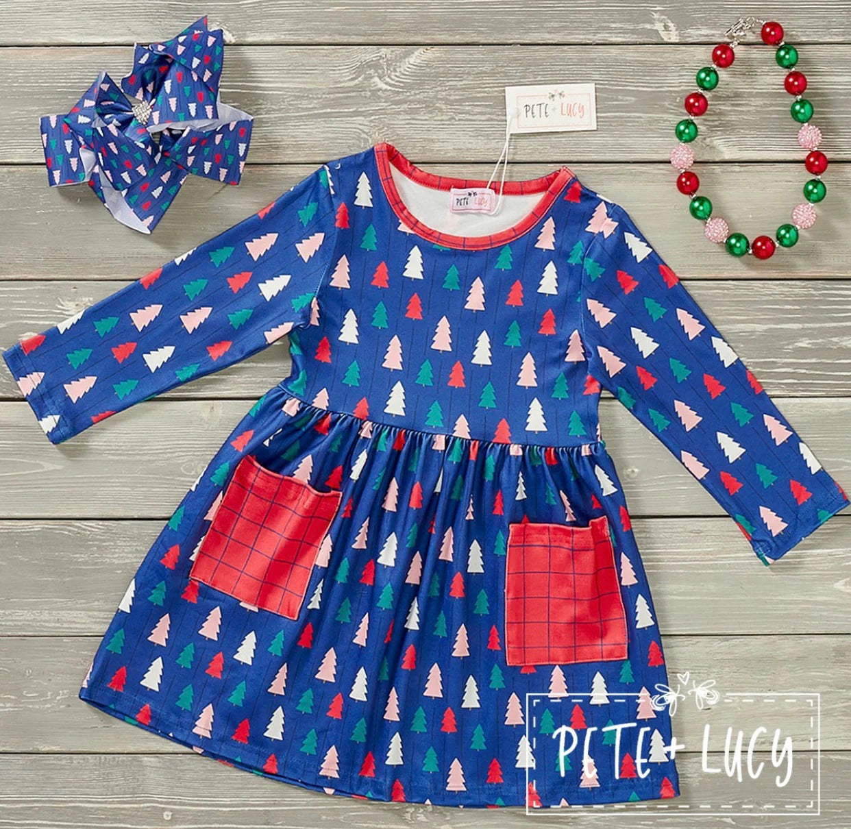 Pete & Lucy Plaid Christmas Dress