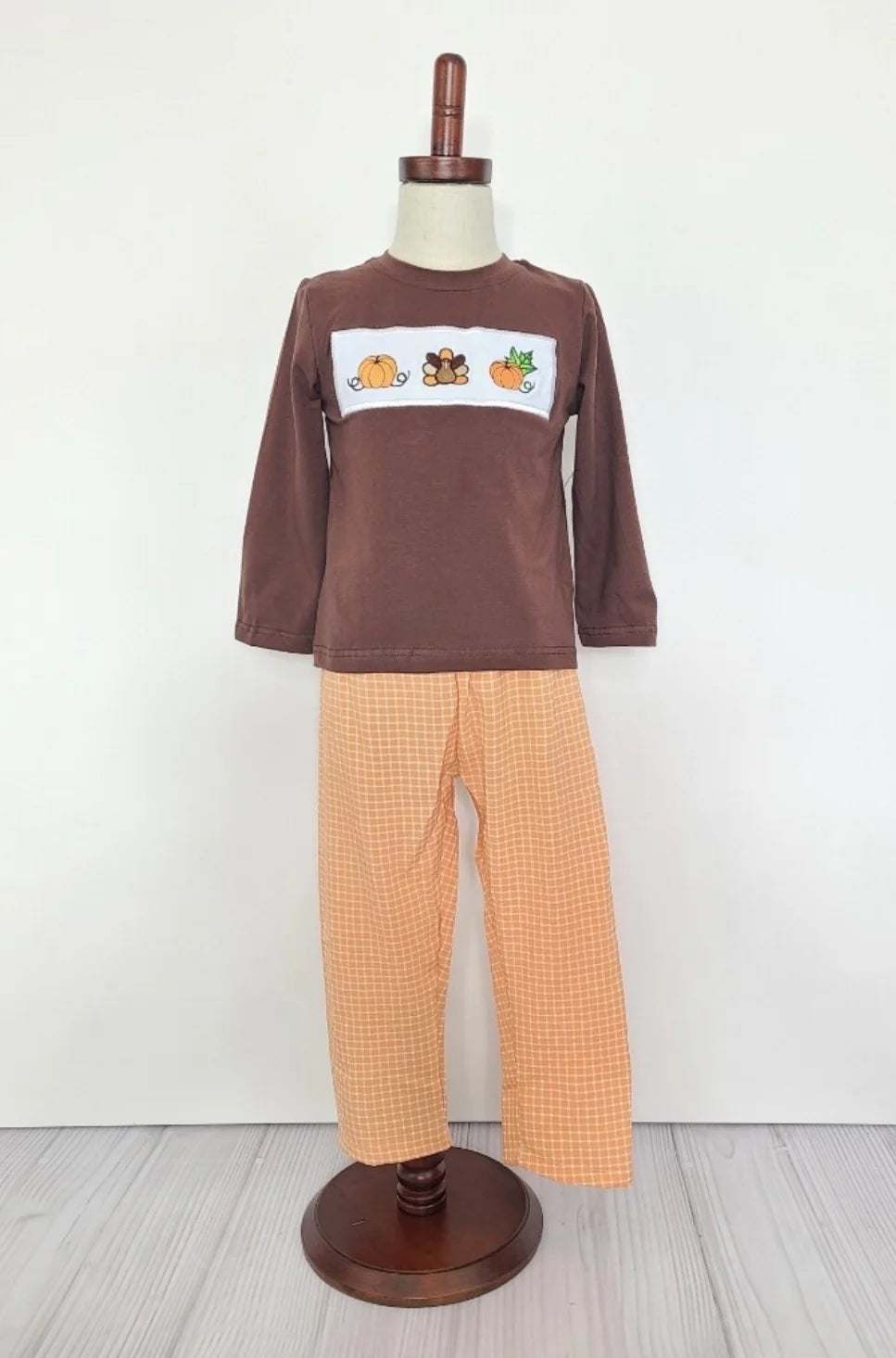 Clover Cottage Smocked Boy's Turkey Outfit