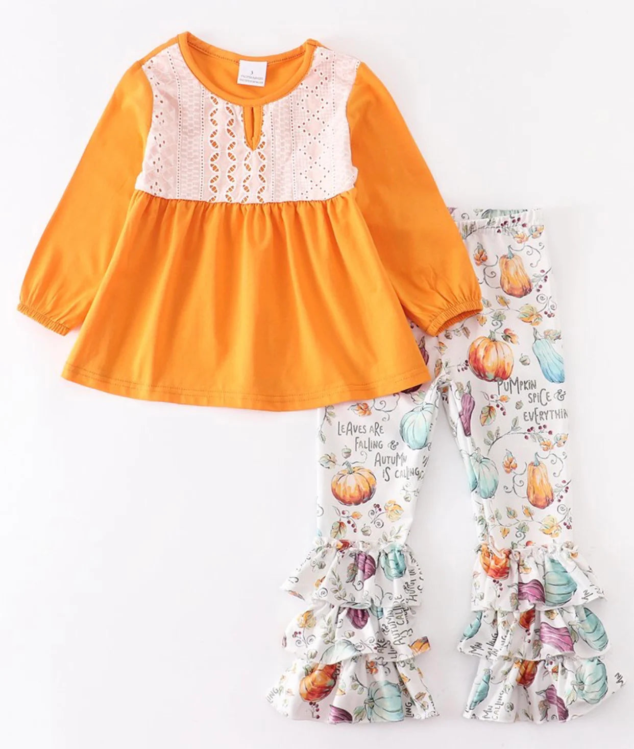 Pumpkin Ruffled Pant Set