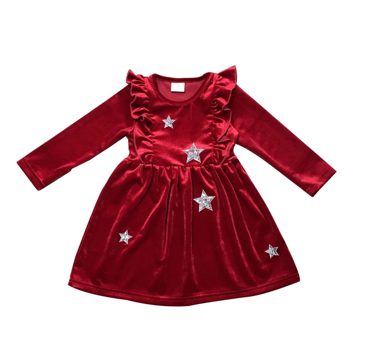 Velvet Maroon Star Dress