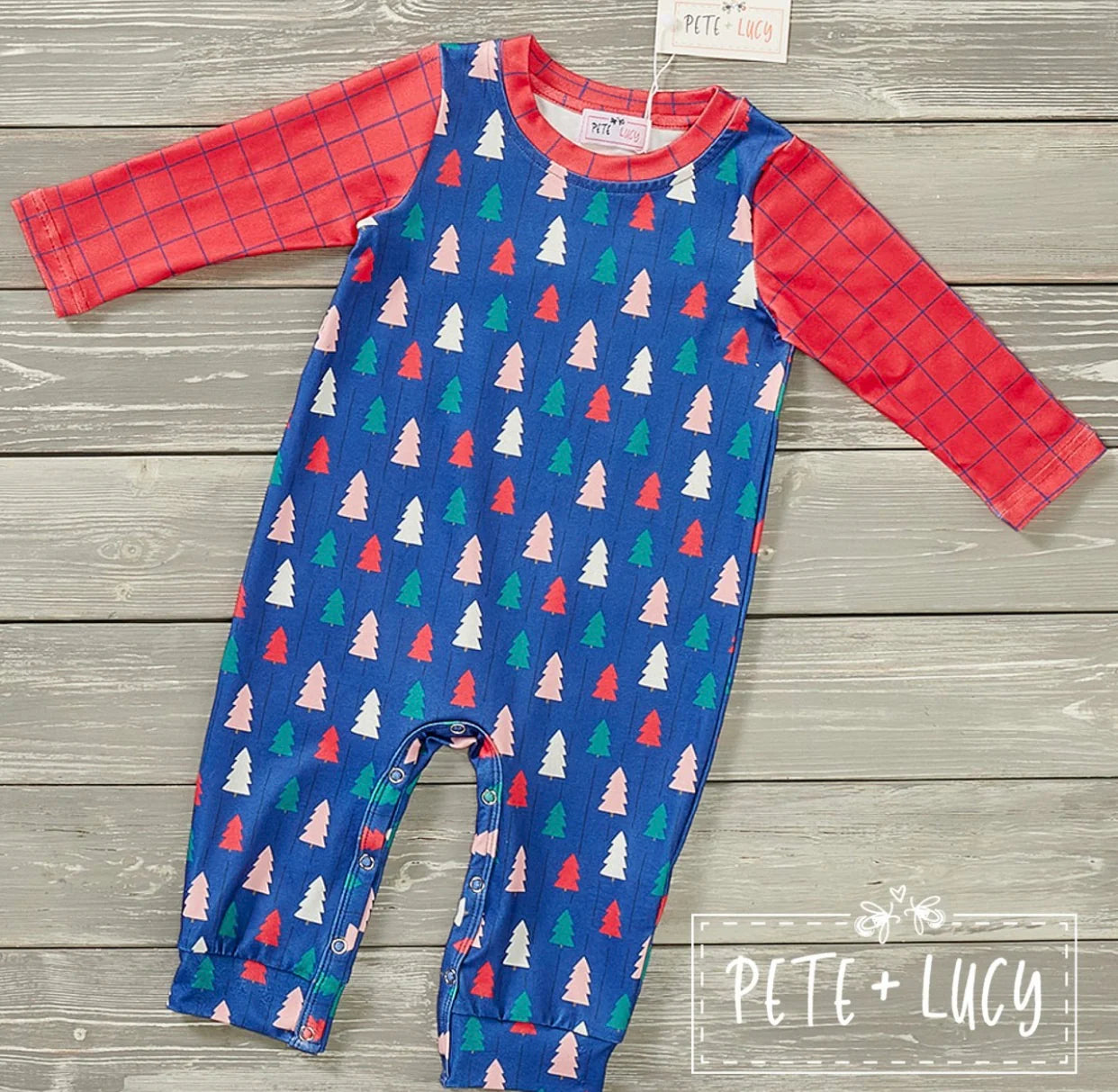 Pete & Lucy Plaid Christmas Romper