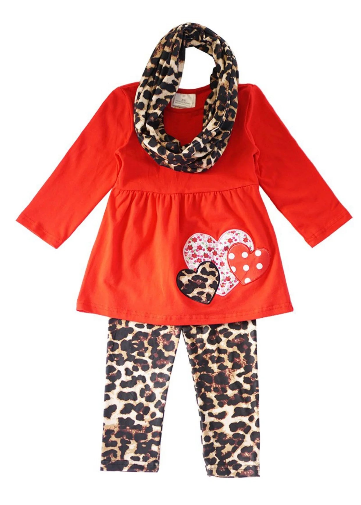 Valentines Leopard 3 Piece Scarf Set